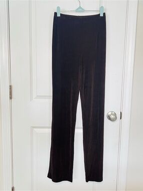 Chico's Travelers Women’s Pants Sz 2~L Brown Knit Slinky Career Work Travel